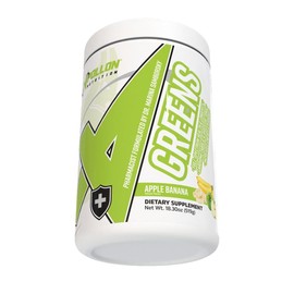 Apollon Nutrition Greens Powder | Nutrient-Dense Greens Supplement with Health-Promoting Foods, Including spirulina, VitaCherry, Peak02, Grape Seed Extract and probiotics (30 Servings, Apple Banana)