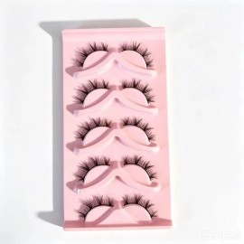 Set 5 Pares De Pestañas Postizas Naturales Reutilizables 5pc4zhu