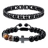 Dochais Men's Stainless Steel Bracelet, 21 cm / 23 cm