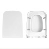 D0100HPC0NY Square Toilet Seat White Plastic Slow Close Quick Release
