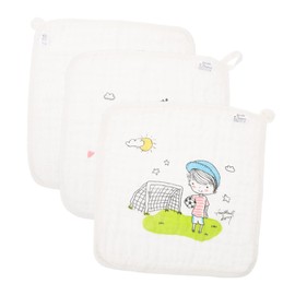 Gatuida 3pcs Washcloths Soft Cotton Face Towels for Highly Absorbent Burp Cloths Compact Bibs for Daily Use Travel
