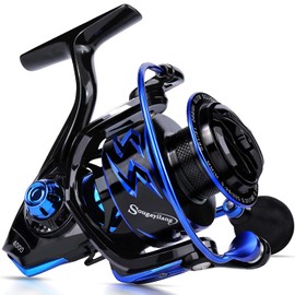 Sougayilang Spinning Reels Ultra-Weight, 6.2: 1 High Speed ​​Gear Ratio, Metal Frame and Rotor, 12 + 1 Shielded BB, Smooth Powerful Freshwater and Saltwater Spinning Fishing Reel(SD-4000-Blue)