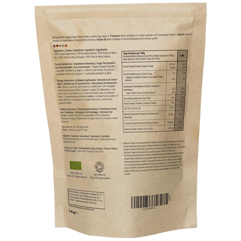 MySuperfoods MySuperfoods Organic Maca Root Powder 1kg