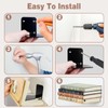 Pack of 4 Invisible Bookcase Floating Shelf Metal for Books