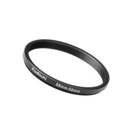 Fotodiox Metal Step Down Ring, Anodized Black Metal 58mm-55mm, 58-55 mm