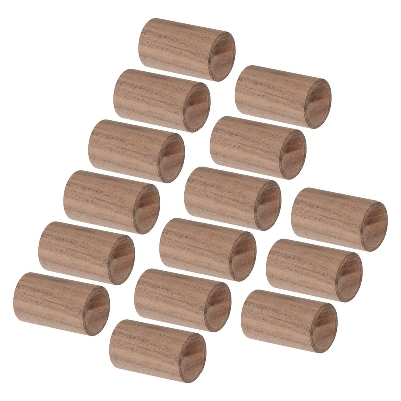 15pcs Essential Oil Car Diffuser Round Shape Simple Compact Walnut
