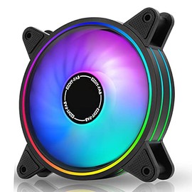 EZDIY-FAB Moonlight RGB Case Fan 120 mm 1 Pack-Only Compatible with Fan HUB X