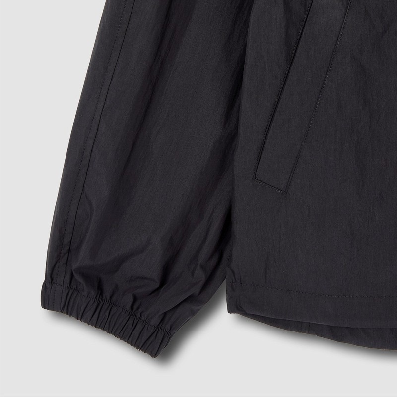 JAJU [JAJU] Women's Crinkly Hood Short Jumper_Black