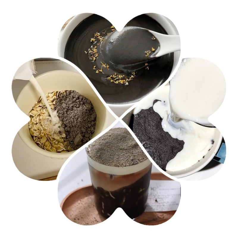 ONETANG Organic Black Sesame Powder,Plant Based,Gluten-Free,Vegan,Protein Source No Sugar,Low Temp
