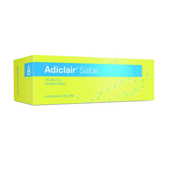 Adiclair Ointment - Strong against skin infections with yeast fungi, 50 g