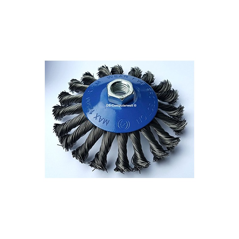 3 Tapered Brushes Diameter 115 mm M14 x 2 Wire