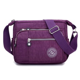 Women's Multi-Pocket Messenger Shoulder Bag for Daily Shopping, 1, Retro