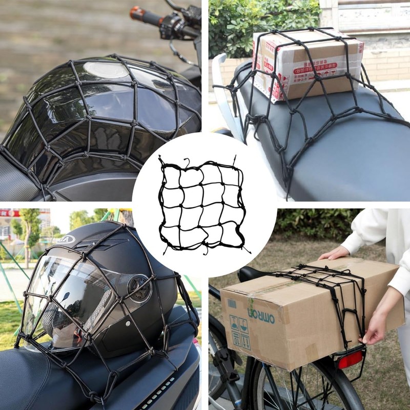Touring Net, Cargo Net, Motorcycle Equipment, Includes Hooks, Elasticity, Cargo