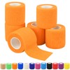 RUBY.Q Vendajes autoadhesivos de 5 cm, 6 Unidades, Color Naranja,