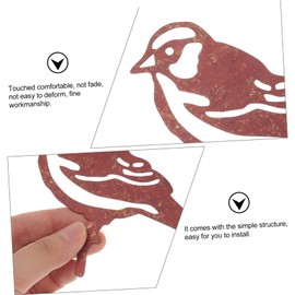 Mipcase Woodpecker Garden Decor Lifelike Metal Sculpture for Outdoor Spaces Unique Bird Shape Ornament Durable Lawn Decoration to Brighten Up Your Garden Scene