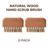 Wooden Nail Brush,Nail Cleaning Brushes, Natural Beech Wood Bristle Nail