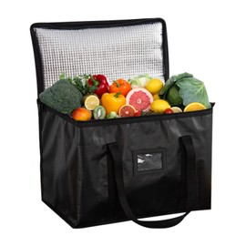 GwaOery Soft Cooler Bag 50L Insulated Picnic Lunch Thermal Food Delivery Bag Large Capacity Foldable with Sturdy Handles and Zipper for Camping BBQ Shopping Fishing Outdoor Activities