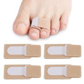 Jitnga Pack of 4 Hammer Toe Correction, Toe Protection Toe Separators, Toe Corrector Bandages for Correcting Hammer Toes, Broken Toes, Crooked Toes and Overlapping Toes