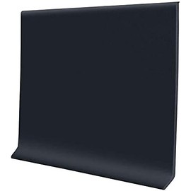 Proflex Black Vinyl Wall Base 6 inch X 20 ft - Wall Base Trim with Super Strong Peel and Stick Adhesive Back - Flexible Self Stick Vinyl Wall Base - Easy Install Vinyl Floor Base with Toe