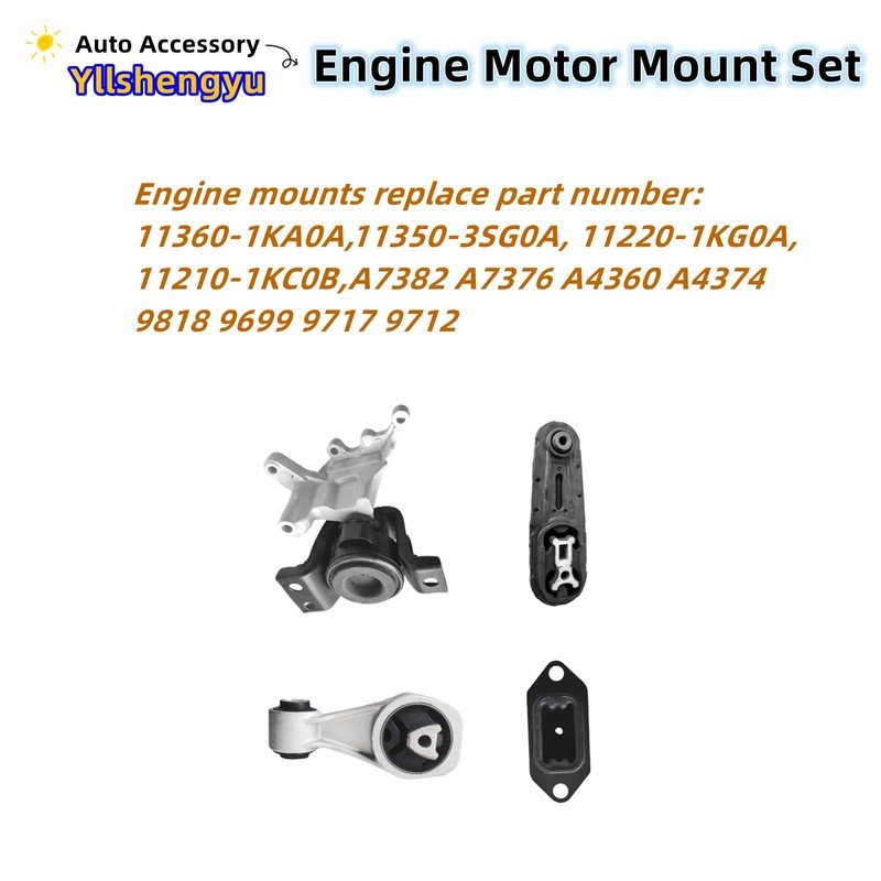 4Pcs Engine Motor Mount Set Fits for Nissan Sentra 2013