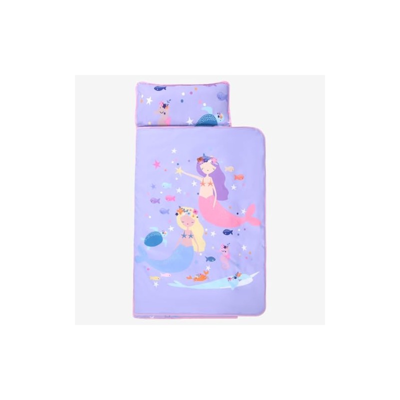 Toddler Nap Mat with Pillow and Blanket, Extra Large 115x65CM