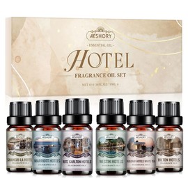 Hotel Diffuser Oils Gift Set - 6x10ML Luxury Fragrance Oil Blend, Hotel Scent Essential Oils Set for Diffuser, Candle, Soap Making Scents:_Clean