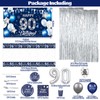 90th Birthday Decorations for Men and Women, 131 PCS Navy