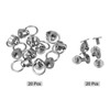 sourcing map 20pcs O Ring Brass Round Head Rivets Studs