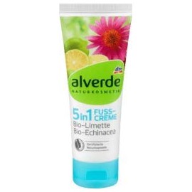 alverde Natural cosmetics foot cream 5-in-1, 1 x 75 ml