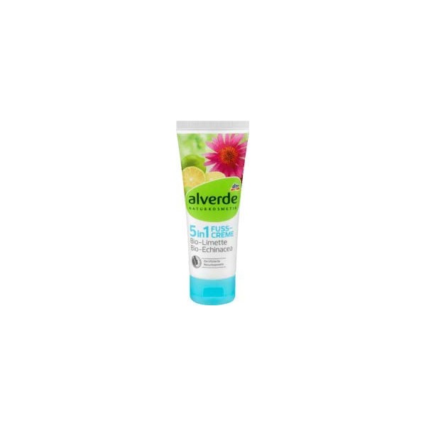 alverde Natural cosmetics foot cream 5-in-1, 1 x 75 ml