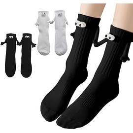 Shinfirst Magnetische Socken zum Halten der Hände, 3 Paar, lustige Socken, Geschenke für Freund, Paar, beste Freunde