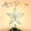 Christmas Star Tree Topper Ornament GlitterTree Topper with 20 LED