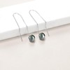 Pull-Through Earrings Women's 925 Sterling Silver Gemstone Hanging Earrings for