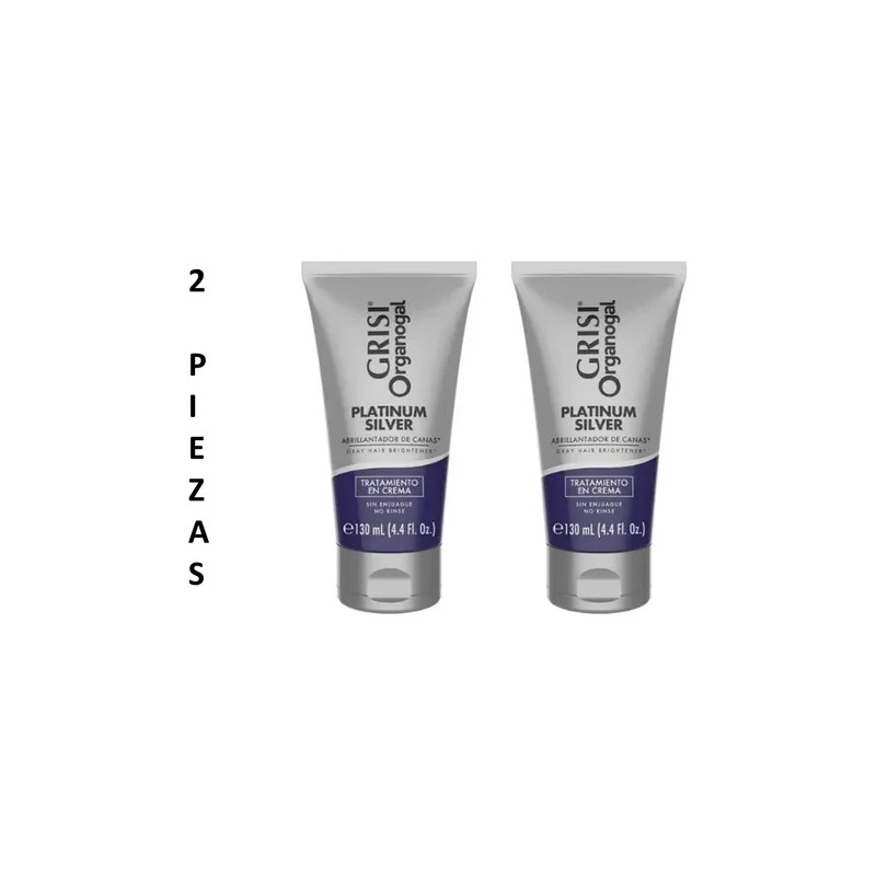 2 Tratamiento Organogal Silver Canas Platinadas Grisi 130ml