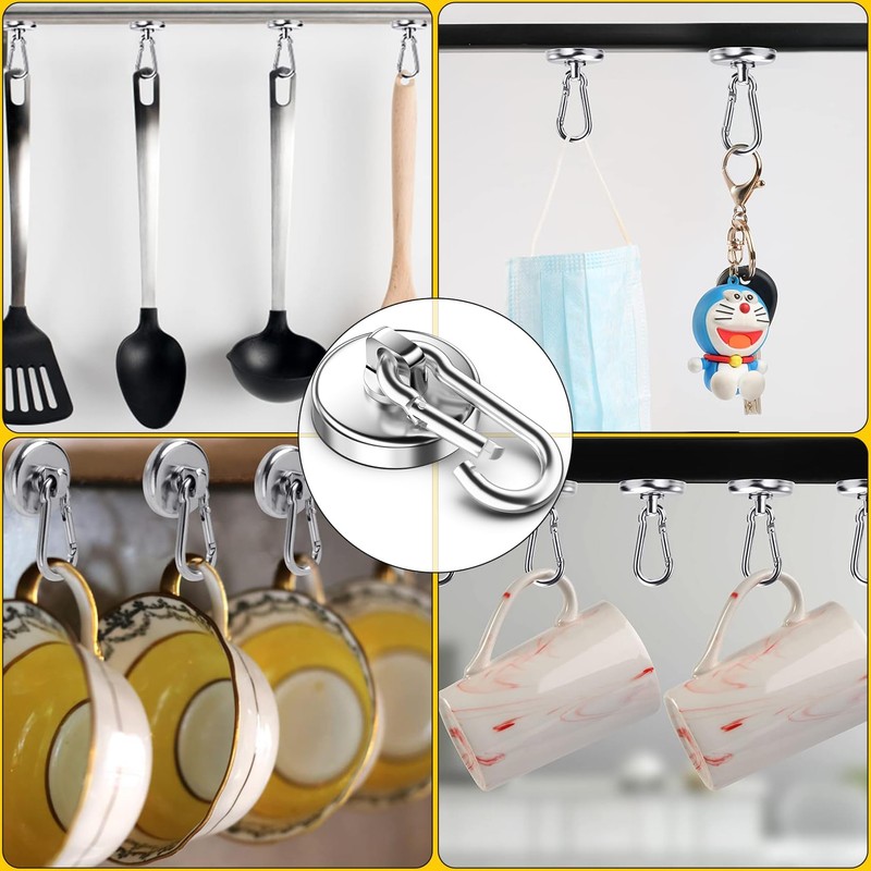 Grtard 110LBS Heavy Duty Magnetic Hooks, Magnetic Hooks, Magnets with