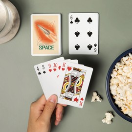 Lantern Press Explore Space, Retro Rocket (52 Playing Cards, Poker Size Card Deck with Jokers)