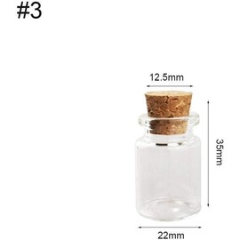 ZhangyiHot 5 Pcs Transparent Cork Bottle Mini Mason Jar Message Vials DIY Wish Bottle Jars Small Glass Stopper Cork Ornaments Accessories
