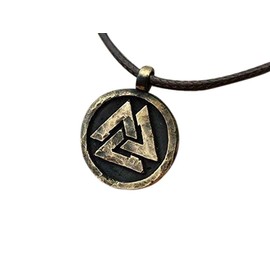 Valknut - Viking Norse Odin Jewelry Pendant Hand Hammered Ancient looking Viking Norse Warrior Jewelry Necklace