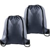 KUUQA 2 Pcs Gray Drawstring Backpacks, 40cm*34cm/15.7"*13.4", Gym, Travel, Outdoor