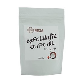 KOKOS Organic, Exfoliante Corporal, Hidrata y Suaviza la Piel, Exfoliante Corporal a Base de Café, Con Aceite de Coco Orgánico, Aceite de Almendras, Vitamina E, Contenido 250 gr