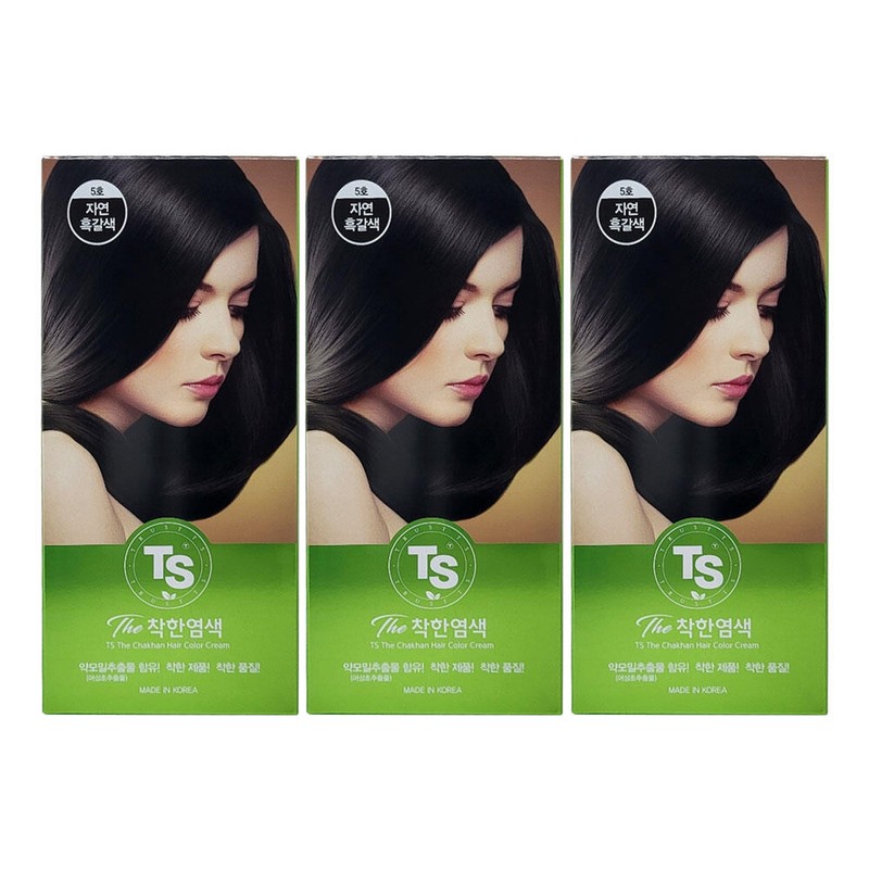 TS 착한 염색 120g 5호 자연흑갈색 3개 S1 TS Kind