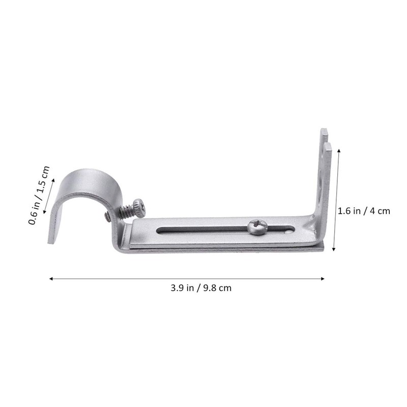 VORCOOL 2PCS Adjustable Curtain Rod Brackets Curtain Drapery Ring Hook