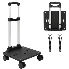 Relavel Folding Hand Truck, Lightweight Small Dolly Cart with 360° Spinner Wheels, Foladable Trolley Luggage Cart, Portable Collapsible Cart Suitable for Moving Extra Large Makeup Case Backpack