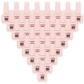 Lemecima 36 Pcs Empty Nail Polish Bottles with Brush Cap, 8ml Empty Glass Refillable Nail Polish Bottles