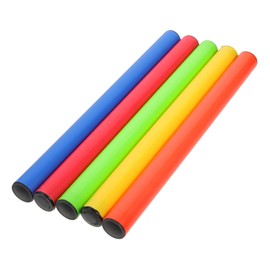 OHPHCALL 5pcs Relay Race Sticks Skid Sports Accessory for School Competitions Bright Colors Red Yellow and Safe for Boys and Girls for Track Events
