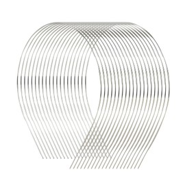 Lawie 20 Pack Bulk 1.5MM Width Thin Silver Plain Blank Hard Metal Headbands Skinny Men Wire Hair Bands Clasps Tiara Crown Hair Holder DIY Craft Accessories for Women