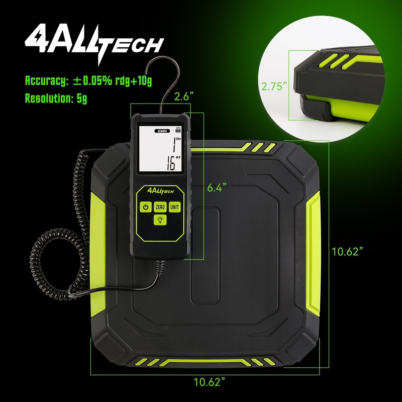 Premium Electronic Refrigerant Charging Weight Scale 220 LBS Digital HVAC