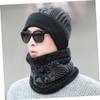 Sosoport Winter Headwear Knitted Scarf Hat Set Neck Warmer Outdoor