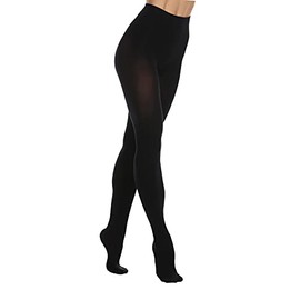 EVERSWE Women's 80 Den Soft Opaque Tights, Women's Tights (Large-X-Large, Totally Black)