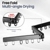 Wall Mounted Clothes Drying Rack - Collapsible, Foldable Space Saving